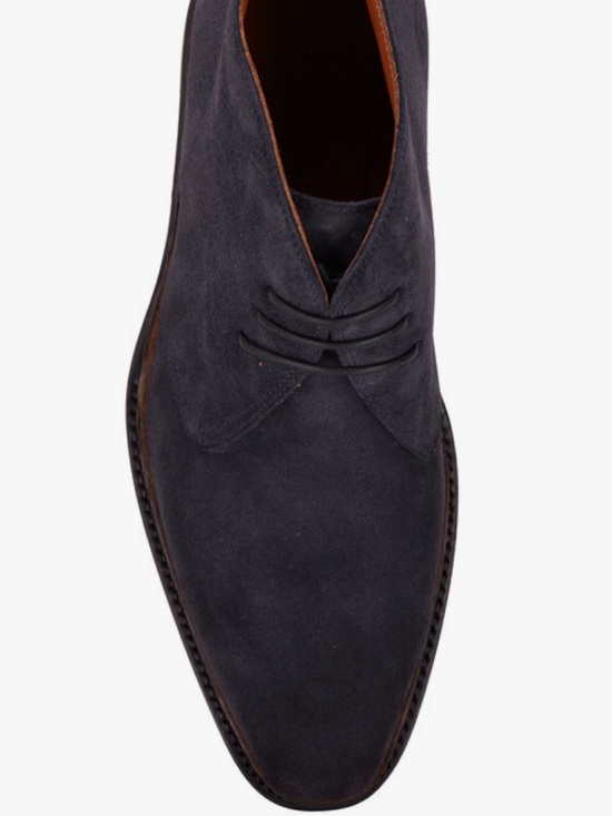 BONTONI Visionario Men’s Navy Blue Suede Monk Boot 9.5 Italian Luxury Designer main image 9
